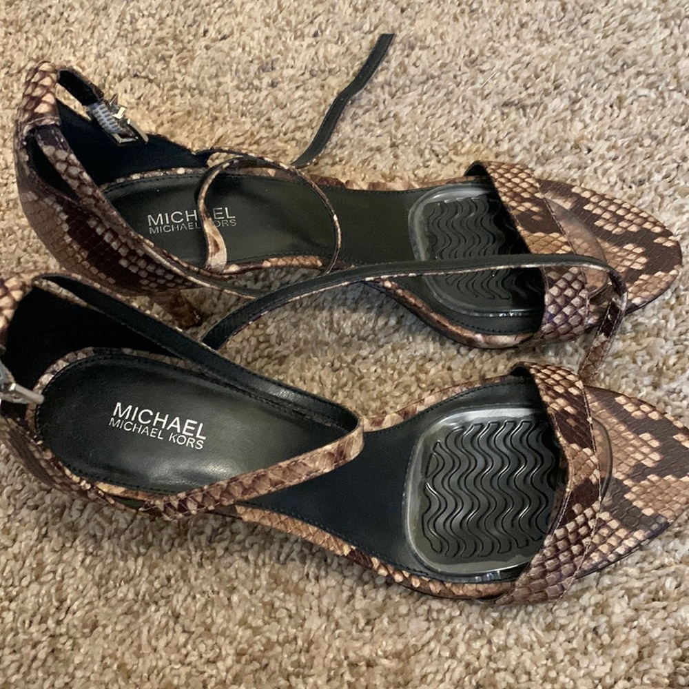 Michael Kors heels size 9M. Worn in a bar/bar hopping one day